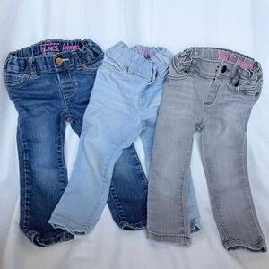The Children's Place 3-Pack Skinny Jeggings - Dark Denim, Light Wash, Gray